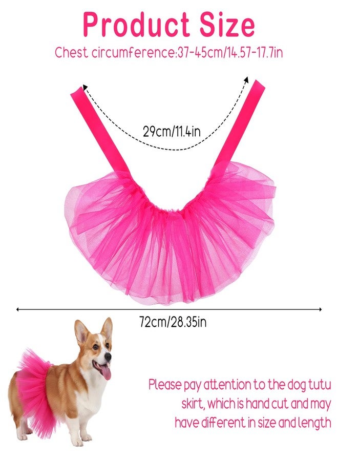 Telooco Dog Tutu Rose Red Tutu for Dogs, Dog Tutus for Small Dogs,Suitable for Small and Medium-Sized Pets, Suitable for Birthday Parties, Wedding Photo Props Costumes - Image 4
